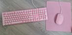 BEDRAAD Roze Toetsenbord 3 in 1 set, Computers en Software, Toetsenborden, Ergonomisch, Geen merk, Nieuw, Ophalen of Verzenden