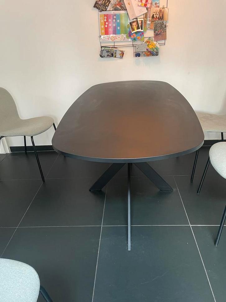 Moderne eettafel - Deens ovaal - Fenix, Huis en Inrichting, Tafels | Eettafels, Zo goed als nieuw, 50 tot 100 cm, 150 tot 200 cm