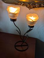 Theelichthouder roosjes, Romantisch, Ophalen of Verzenden, Zo goed als nieuw, Glas