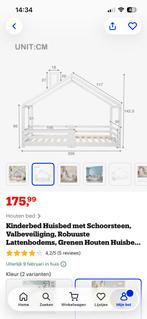 Huisbed / Kinderbed - Vloerbed, Kinderen en Baby's, Ophalen, 85 tot 100 cm, Zo goed als nieuw, Lattenbodem