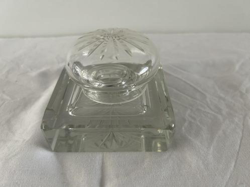 Vintage kristallen inktpot met geslepen sterpatroon, Antiek en Kunst, Antiek | Glas en Kristal, Ophalen
