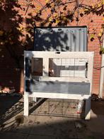 Wit / grijs Konijnenhok , twee verdiepingen  in prima staat, Ophalen, Cavia, 90 cm of meer, Hok