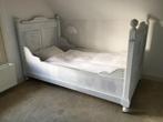 Prachtig antiek houten bed – karaktervol en uniek! 100x190cm, Ophalen, Gebruikt, 100 cm of meer, Matras