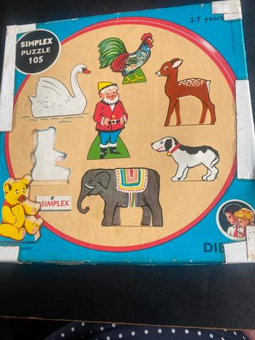 Simplex puzzel dieren vintage compleet beschikbaar voor biedingen