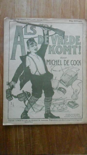 Bladmuziek "Als de vrede komt" interbellum beschikbaar voor biedingen