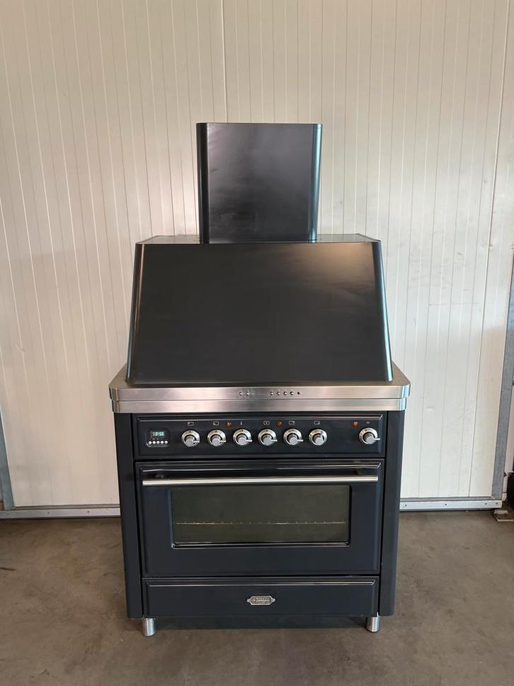 Luxe Boretti Majestic fornuis - 90 cm incl Boretti afzuigkap, Witgoed en Apparatuur, Fornuizen, Gebruikt, Vrijstaand, Gas, 5 kookzones of meer