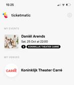 2x Daniël Arends Zaterdag 25 oktober 22.00u Carré Amsterdam, Tickets en Kaartjes, Twee personen, Oktober