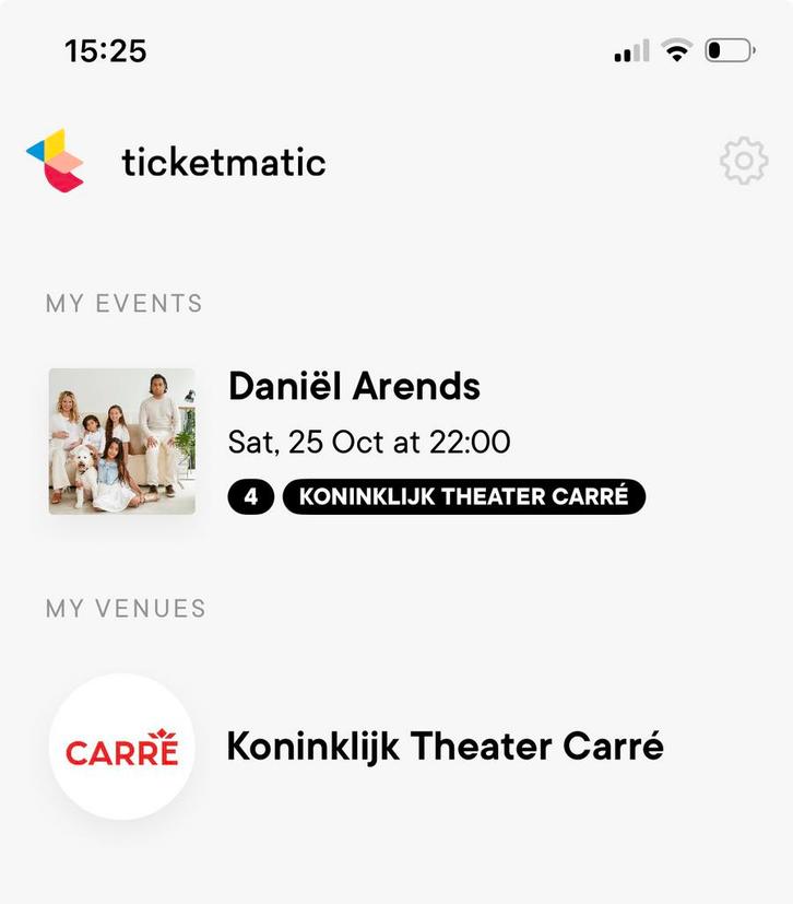 2x Daniël Arends Zaterdag 25 oktober 22.00u Carré Amsterdam, Tickets en Kaartjes, Theater | Cabaret en Komedie, Twee personen