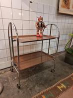 Vintage serveer trolley buisframe opklapbaar, Huis en Inrichting, Woonaccessoires | Etagères, Ophalen, Gebruikt, ,, ,