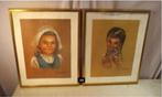 2 Prachtige Artprints 'Jonge Meisjes' - Jean Kushner, Huis en Inrichting, Woonaccessoires | Schilderijen, Tekeningen en Foto's
