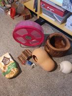 Hamster/knaagdier spullen, voer, schuilhuisje, waterfles, Dieren en Toebehoren, Ophalen of Verzenden, Loopwiel of Rad