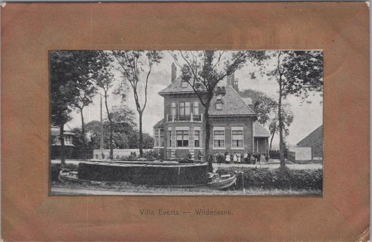 Wildervank - Villa Everts - 1906, Verzamelen, Ansichtkaarten | Nederland, Gelopen, Groningen, Voor 1920, Ophalen of Verzenden