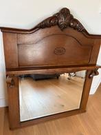 Antieke spiegel met geslepen spiegelrand, Ophalen, Rechthoekig, 50 tot 100 cm, 100 tot 150 cm