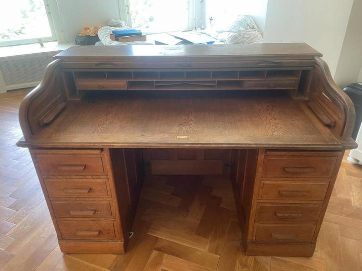 Antiek bureau met rolklep, Antiek en Kunst, Antiek | Meubels | Tafels, Ophalen