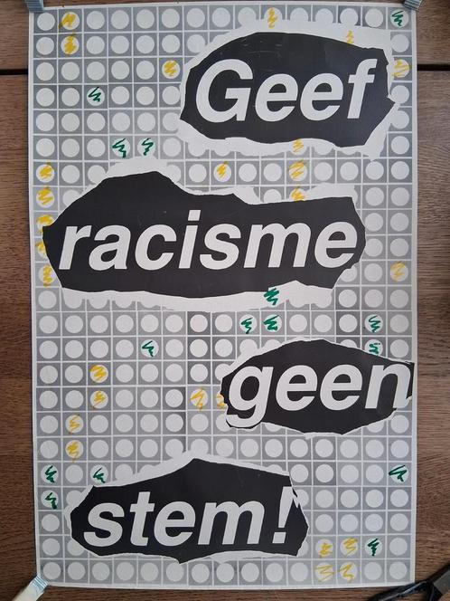 Geef Racisme Geen Stem! - Originele Poster, Verzamelen, Posters, Rechthoekig Staand, Ophalen of Verzenden