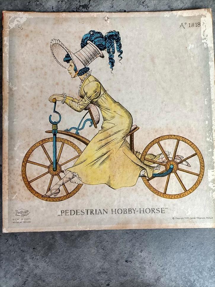 16x Vintage fiets Prenten  -Cornelis Jetses - Lemet, Antiek en Kunst, Kunst | Etsen en Gravures, Ophalen of Verzenden