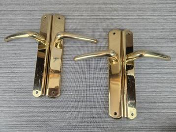 Vintage messing deurbeslag ( 2 setjes ) beschikbaar voor biedingen