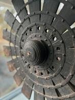 Oud houten ornament wiel India oosters sober sleets, Ophalen