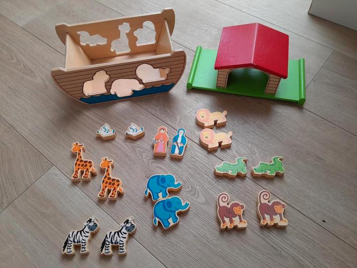 Houten Ark van Noach Speelgoed, Kinderen en Baby's, Speelgoed | Houten speelgoed, Gebruikt, Overige typen, Ophalen