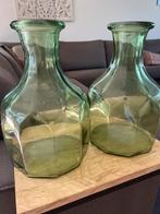 Leuke groene vazen, Ophalen of Verzenden, Minder dan 50 cm, Groen, Glas
