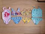 Bikini’s, badpak maat 110/116, 4 stuks, Gebruikt, Bikiniset, Meisje, Ophalen of Verzenden