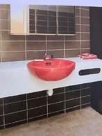 Half inbouw wastafel retro compleet met kraan en sifon, Doe-het-zelf en Verbouw, Sanitair, Ophalen, Zo goed als nieuw, Chroom