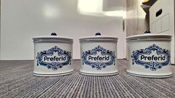 3 Delft Blue 'Preferid' Potten beschikbaar voor biedingen