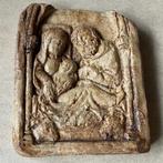 Reliëf plaquette van Jozef/Maria en kindeke Jezus, Antiek en Kunst, Verzenden