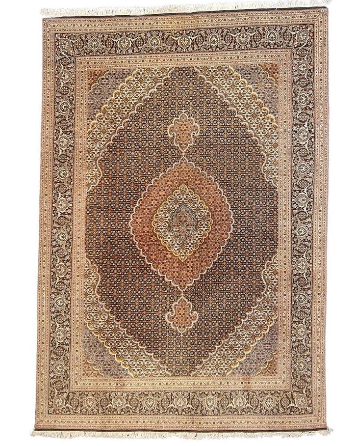 Groot Perzisch tapijt Tabriz Mahi 300x200 wollen vloerkleed, Huis en Inrichting, Stoffering | Tapijten en Kleden, Zo goed als nieuw