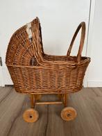 Antieke / vintage rieten poppenwagen, Ophalen, Gebruikt, Babypop