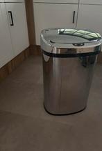 Elektrische Prullenbak Chroom 58 liter, 50 tot 75 cm, 40 liter of meer, Ophalen of Verzenden, Zo goed als nieuw