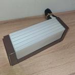 Vintage badkamerlamp. Bruin met witte glaskap., Ophalen of Verzenden, Zo goed als nieuw