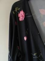 BODYFLIRT maxi jurk ZWART / ROZE BLOEMEN 44 -GRATIS zend, Kleding | Dames, Verzenden, Zwart, Maat 42/44 (L), Zo goed als nieuw