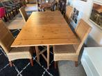Eettafel grenen inklapbaar  201x106cm, Ophalen, 200 cm of meer, 50 tot 100 cm, Zo goed als nieuw