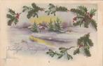 KERST BOERDERIJ SNEEUW BEGIN 1900 ZEER MOOIE OUDE KAART KJ2, Verzamelen, Ansichtkaarten | Themakaarten, Ophalen of Verzenden, 1920 tot 1940