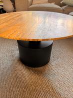 Travertin Salontafel Rond, Huis en Inrichting, Tafels | Salontafels, Overige materialen, Gebruikt, Rond, Minder dan 50 cm