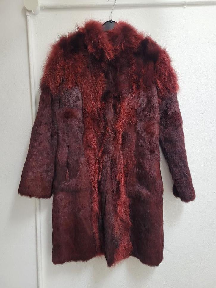 Winterjas dames konijn vacht maat 38, Kleding | Dames, Jassen | Winter, Zo goed als nieuw, Maat 38/40 (M), Overige kleuren, Ophalen of Verzenden