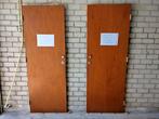 2 originele houten binnendeuren uit de jaren 70., Ophalen, Gebruikt, Minder dan 80 cm, Binnendeur