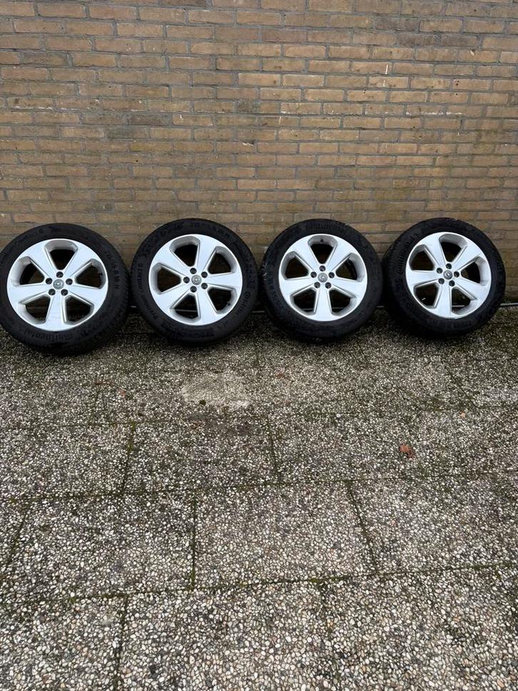 Opel mokka velgen 5x105 18 inch met zomerbanden +nieuwe tpms, Auto-onderdelen, Banden en Velgen, Banden en Velgen, Zomerbanden