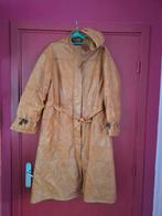Lange echt lederen vintage dames jack, Kleding | Dames, Jassen | Zomer, Ophalen of Verzenden, Zo goed als nieuw, Maat 42/44 (L)