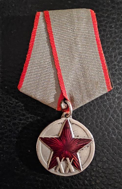Medaille “XX jaar van het Rode Leger van Arbeiders en Boeren, Verzamelen, Militaria | Tweede Wereldoorlog, Landmacht, Lintje, Medaille of Wings