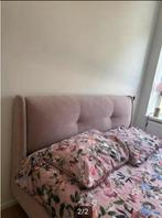 Designer bed van MADE / roze velvet / 160x200cm, Ophalen, Zo goed als nieuw, Tweepersoons, 160 cm