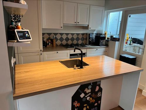 Gebruikte keuken, Huis en Inrichting, Keuken | Complete keukens, Gebruikt, Overige typen, Crème, Hout, Met kookeiland, Ophalen