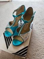 Vintage Diamant Latin Dansschoenen - Verzamelaarsobject, Kleding | Dames, Schoenen, Diamant, Blauw, Dansschoenen, Ophalen of Verzenden