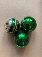 Vintage kerstballen in groen, wit, oranje of rood, Diversen, Kerst, Ophalen, Gebruikt