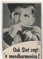 Retro reclame 1957 Hohner mondharmonica van de Sint, Verzamelen, Verzenden, Overige typen