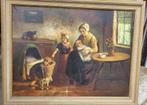 schilderij J. van Gisine, Larense School, olieverf op doek,, Ophalen of Verzenden