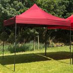 Easy-up tent 3x3/3x4,5m bordeaux + zijwanden +accessoires, Tuin en Terras, Gebruikt, Opvouwbaar, Partytent, Minder dan 4 meter