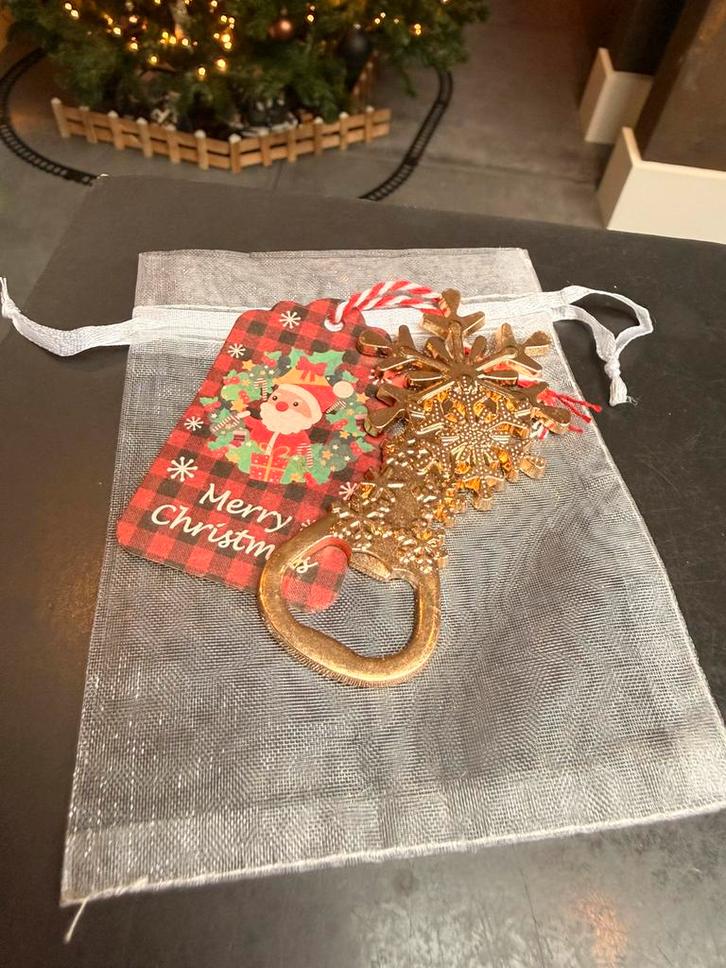 Luxe Gouden Kerst Flesopeners, Cadeau Set met 3 designs, Diversen, Kerst, Nieuw, Ophalen of Verzenden