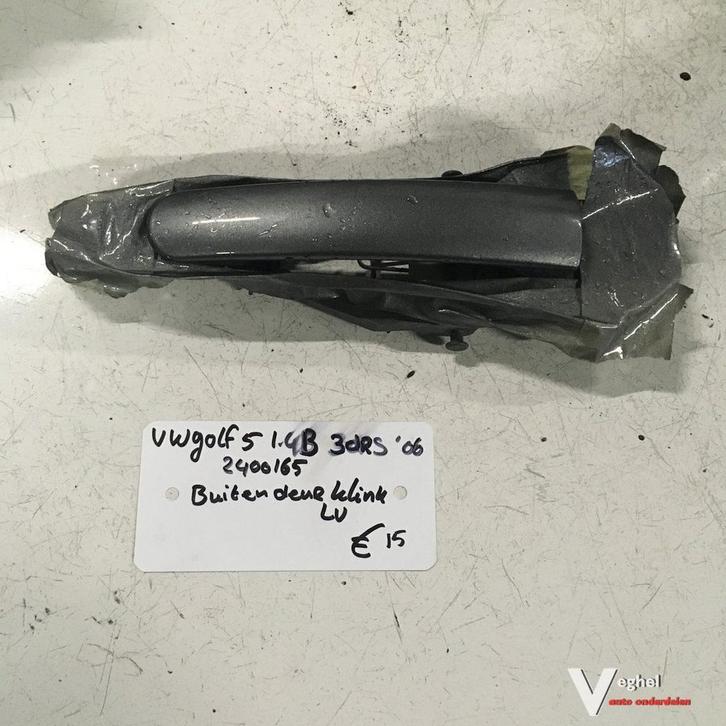 Vw Golf 5 1.4B 3drs 2006 Wagennr 2400165  Greep Klink Links, Auto-onderdelen, Carrosserie en Plaatwerk, Deur, Gebruikt, Ophalen of Verzenden
